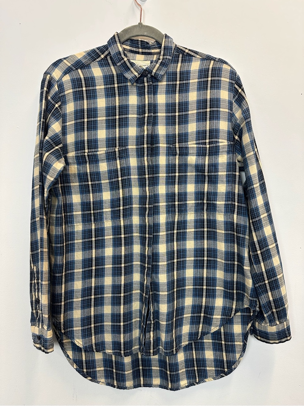 RL Denim & Supply Button-Up Shirt Blue Cream Small